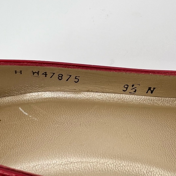 Stuart Weitzman Red Patent Leather Pumps Size 9.5 N - Picture 5 of 13
